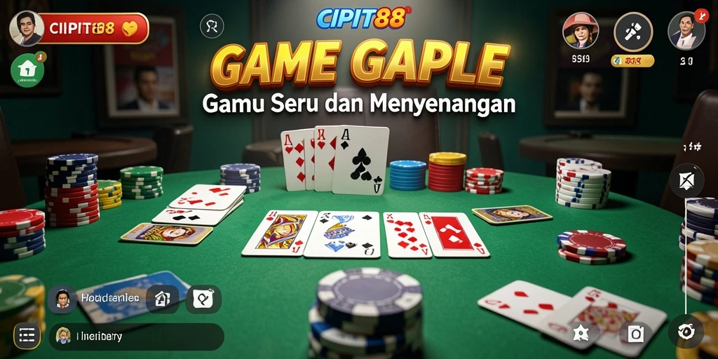 Tampilan gameplay Gaple yang seru di CIPIT88.
