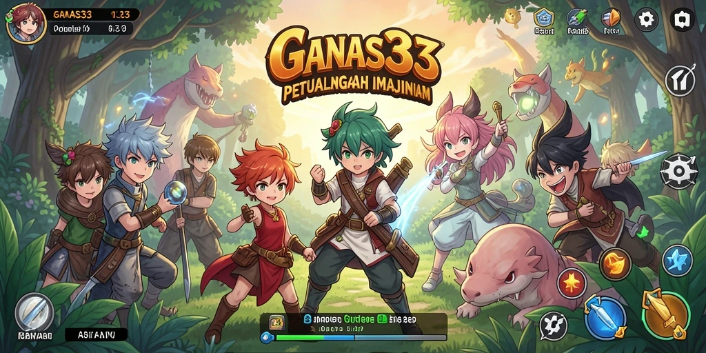 Tampilan gameplay menakjubkan dari GANAS33 yang penuh aksi.