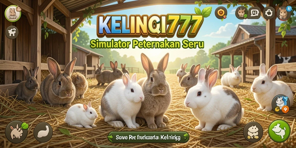 Screenshot gameplay KELINCI777 menampilkan peternakan kelinci yang indah.