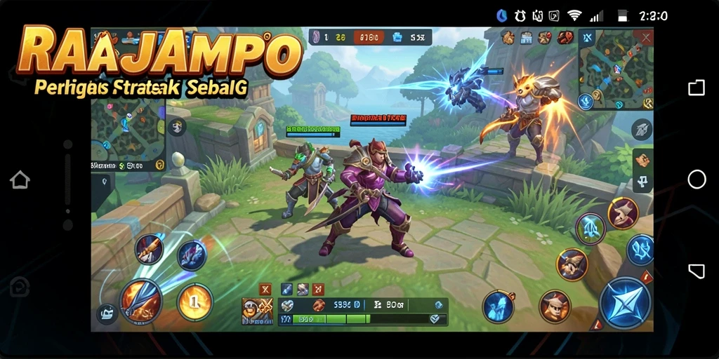 Tampilan gameplay RAJAMPO yang mendebarkan dan strategis.