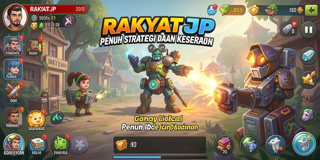 Tampilan gameplay RAKYATJP yang menarik dan dinamis.