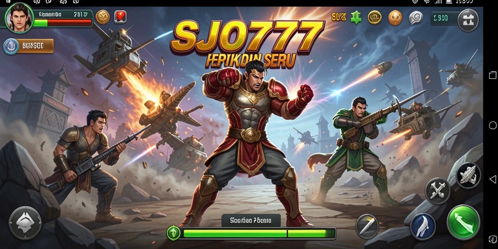 Tangkapan layar SJO777 menampilkan aksi pertarungan intens dengan karakter beragam.