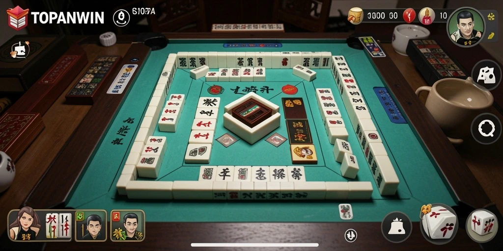 Tampilan gameplay Mahjong yang menarik dan menantang.